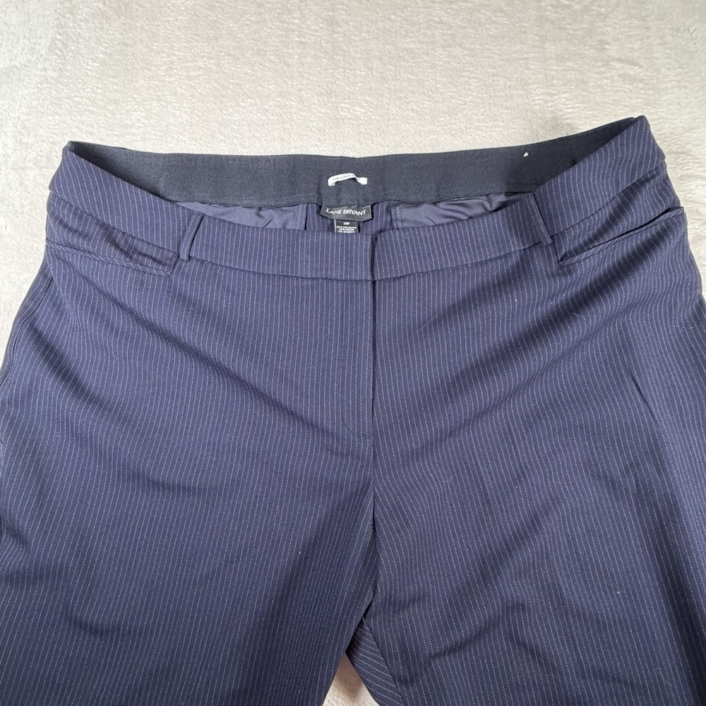 Lane Bryant The Curvy Allie Pants 28R Navy Pinstripe Career Dress Plus Size - Picture 4 of 8